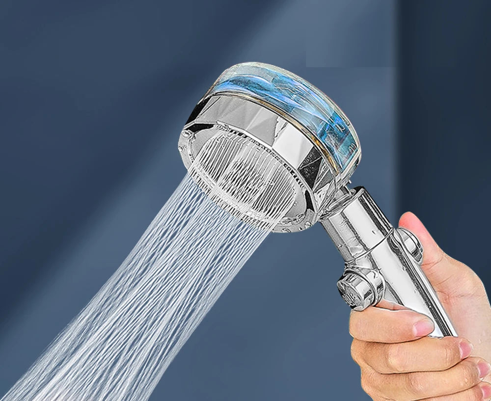 High Pressure Shower Head with One-click Stop Handheld Shower Head with Filters Water Saving Spray Hotel Bathroom Accessories
