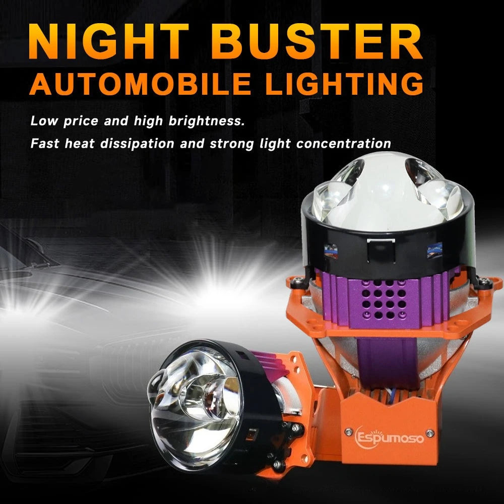 170W Car LED Lights Laser Projector Headlights Hi Lo Beam Direct Lighting Retrofit No Damage Installation Car Accessories