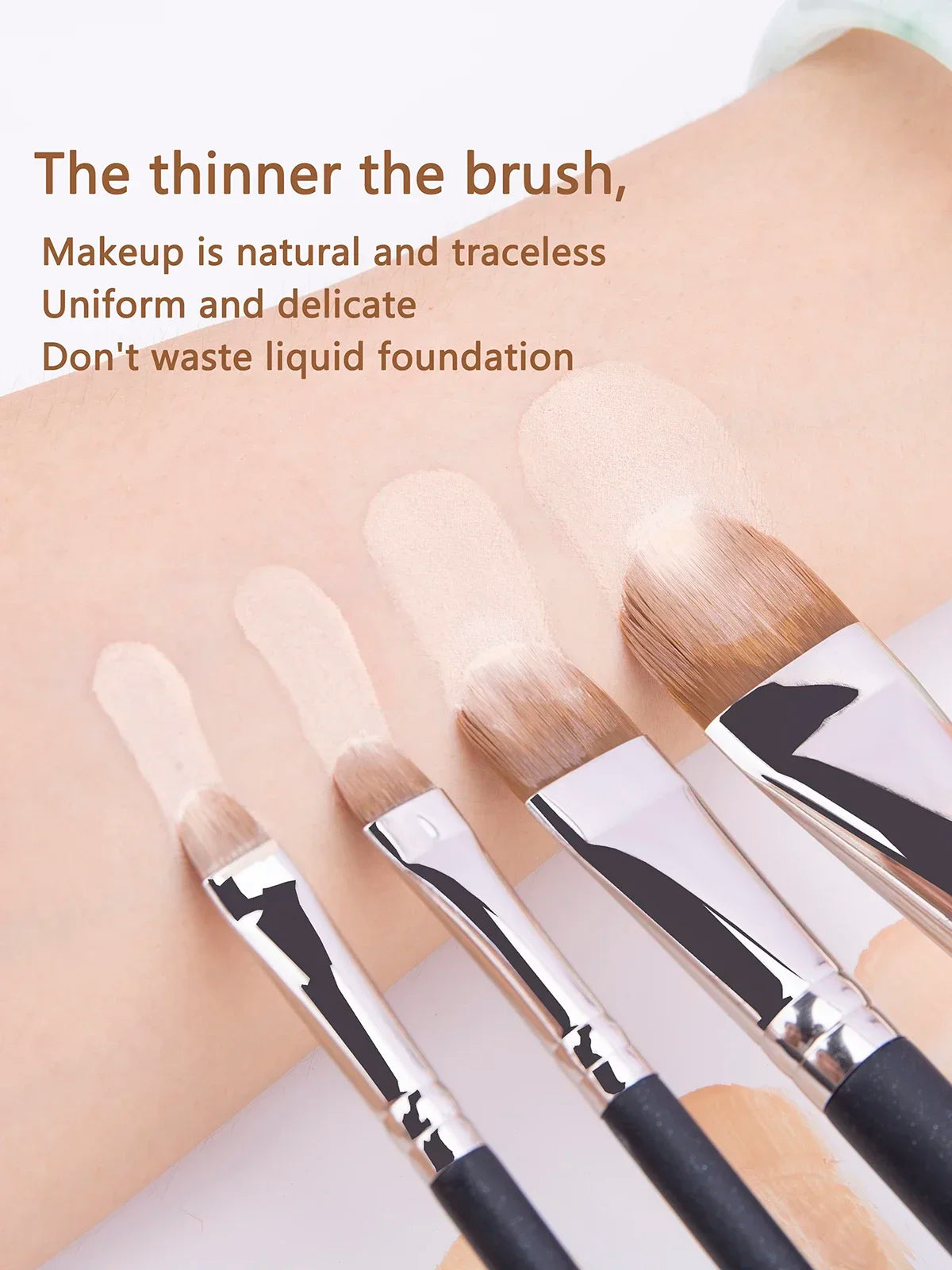 4 Types Sizes Upgraded Ultra-thin Foundation Concealer Makeup Brush Professional Liquid Foundation Cream Concealer Make-up Tool