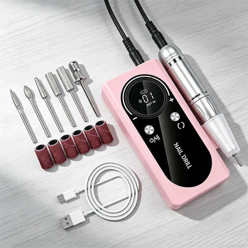 Professional Electric Nail Drill Machine Lathe Kit Nail Sander File for Manicure Cutter Set Art Supplies Salon Grinder Tools