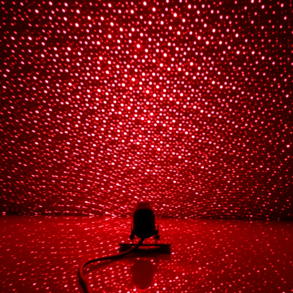 Car Star Lights DJ Music Sound Lamp Interior Decorative Light Spotlight Car Roof Light Starry Projection Interior Modification