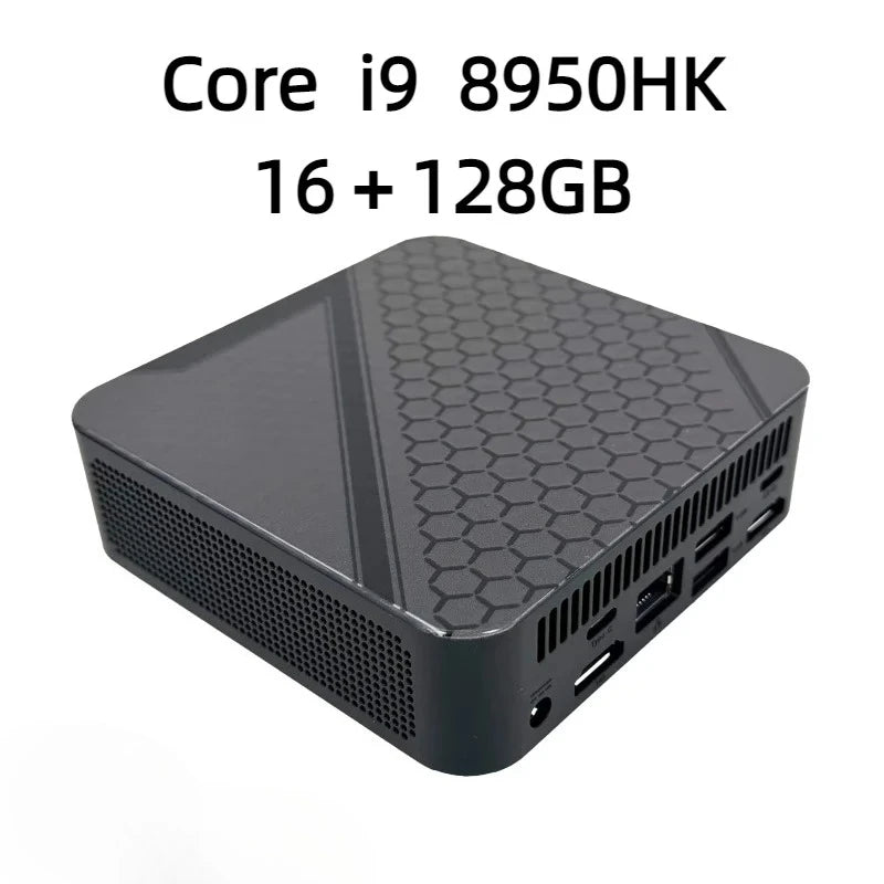 High-Performance Mini PC Portable Mini Gaming Desktop PC 16GB 1TB/2TB Intel I9 8950HK 4K WiFi6 USB