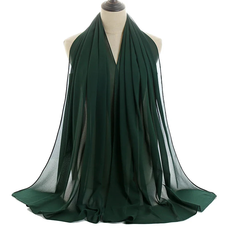 Ramadan Islamic Instant Bubble Chiffon Shawl Scarf Lady Head Wrap Women Hijabs Scarves Bufandas Muslim Veil Hijab Snood 180*70cm