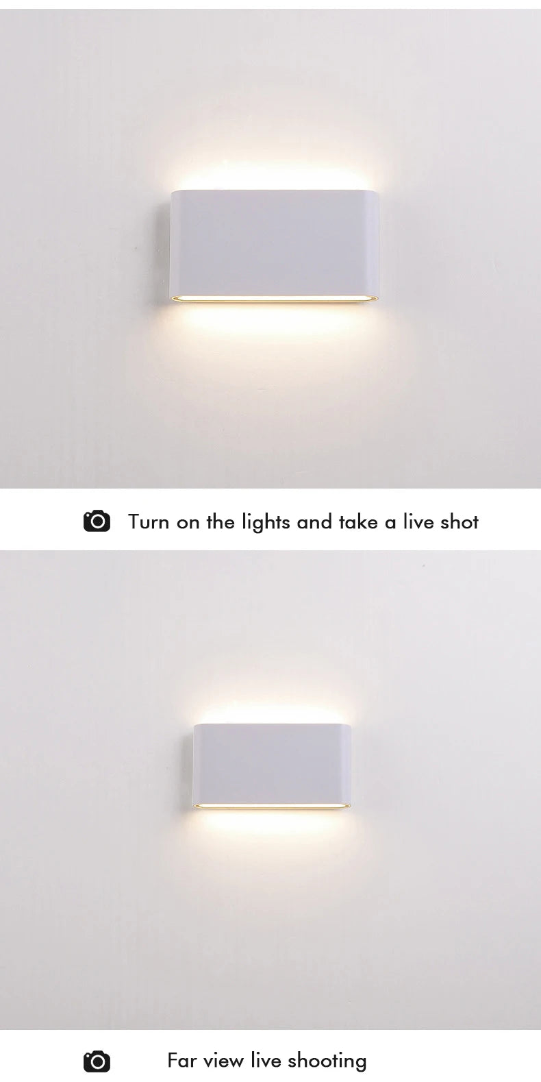 Led Wall Lighting 12W Aluminum Outdoor IP65 Waterproof Modern Indoor Wall Lamp for Bedroom Living Room Porch Garden Light