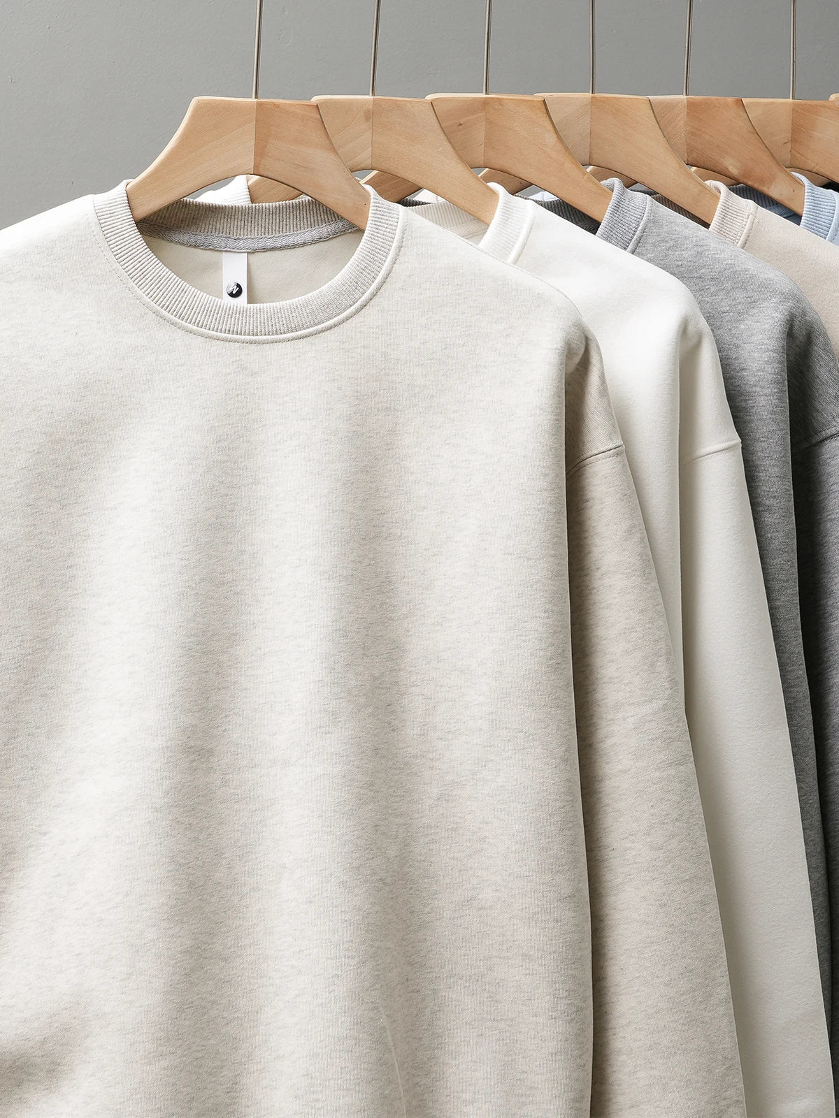 DUKEEN 460G Heavyweight Men's Sweatshirts 2025 Autumn Round-Neck Long Sleeve Solid Color Sport Pullover 11 Color Choose