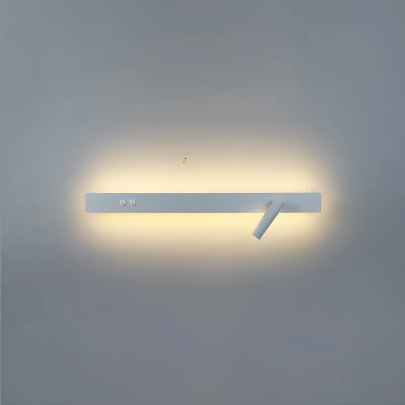 Modern LED line wall lamp indoor with switch rotating wall lamp simple living room bedroom bedside atmosphere lamp home light