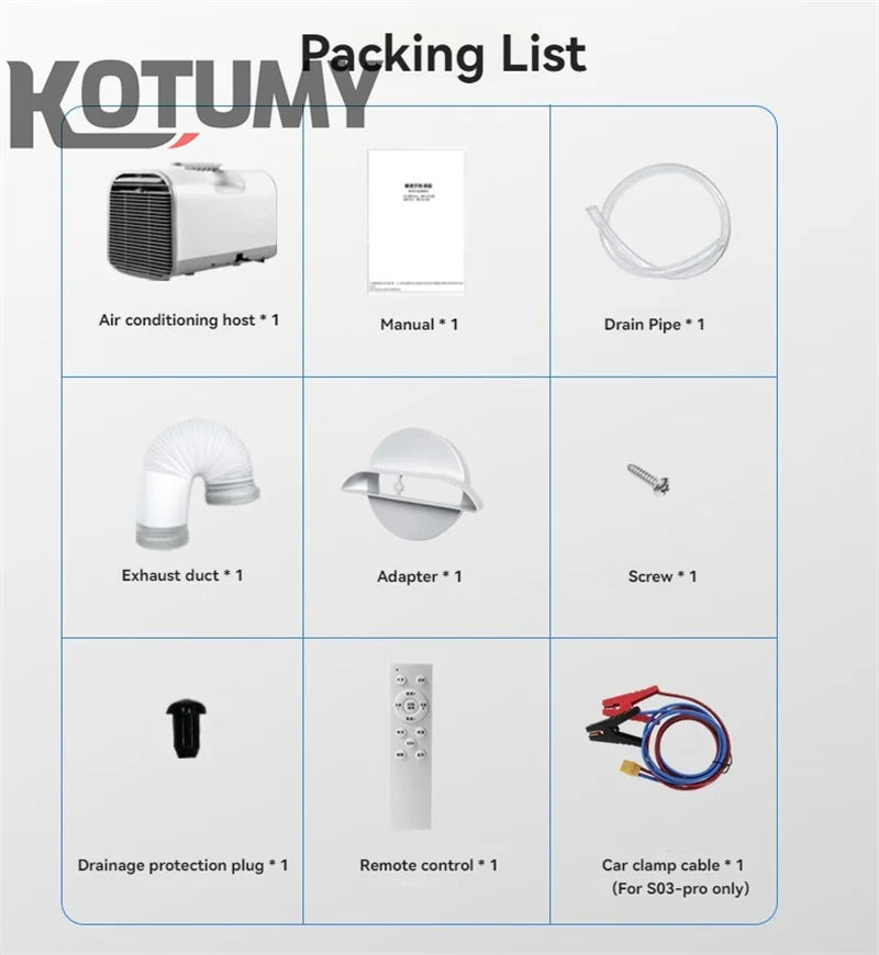 CHKJ Portable Air Conditioner Outdoor Camping Cooler with Remote Control And Audio Intelligent Hidden Panel 110v/220v