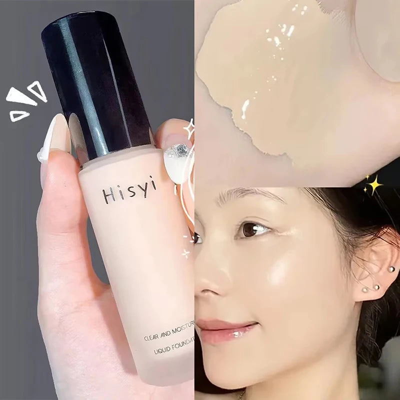 Liquid Foundation Naturally Covers Flaws Without Sticking Powder, Plain Face Cream, Transparent Foundation, Conceals Blemishes