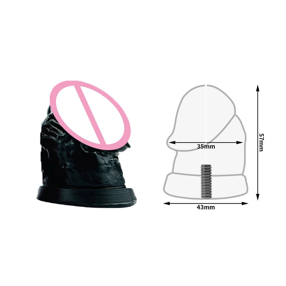 FRKO Male Inverted Chastity Cage with Big Urine Can Matched With P001 Dildo Lockcock BDSM Intimate Adult Products For Men Gay