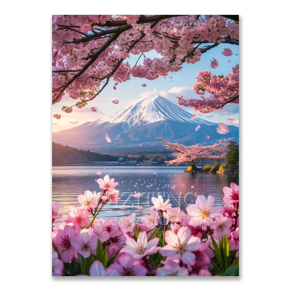 European Architecture 5D DIY Diamond Painting Kit Natural Landscape Full Diamond Mosaic Cross Stitch Kit Room Decoration Gift
