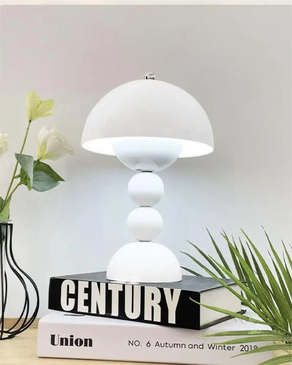 LED Flower Bud Desk Lamp Charging Touch Switch Room Decoration Bedroom Mushroom Lamp Restaurant Atmosphere Lamp