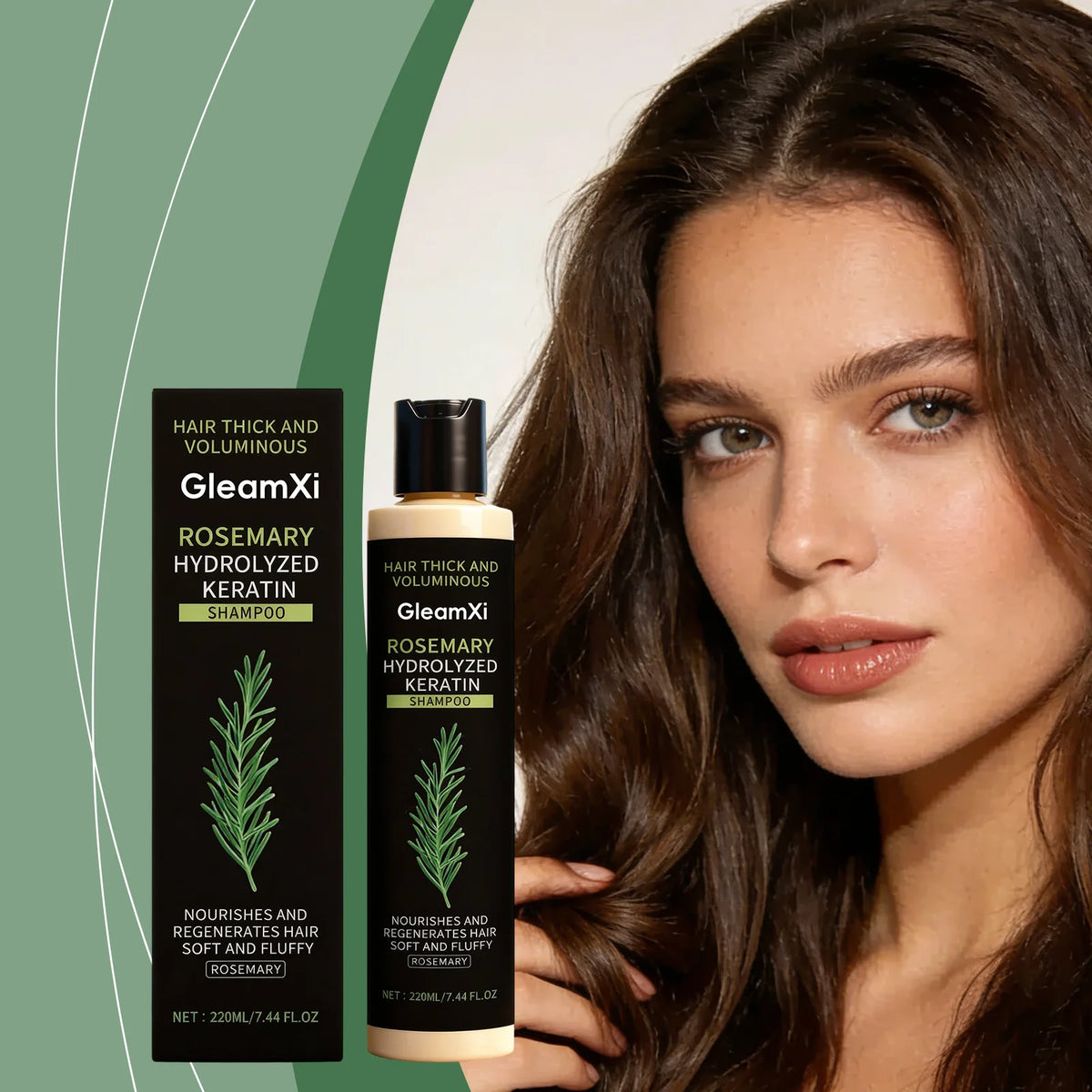 Rosemary Keratin Volumizing Shampoo - Daily Gentle Smoothing, Cleanses Scalp, Nourishes Hair
