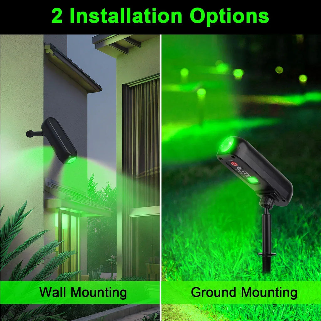 LED Solar Outdoor Courtyard Spotlights Waterproof Garden Decoration Atmosphere Lights 2modes of Tree Garden Channel Lighting