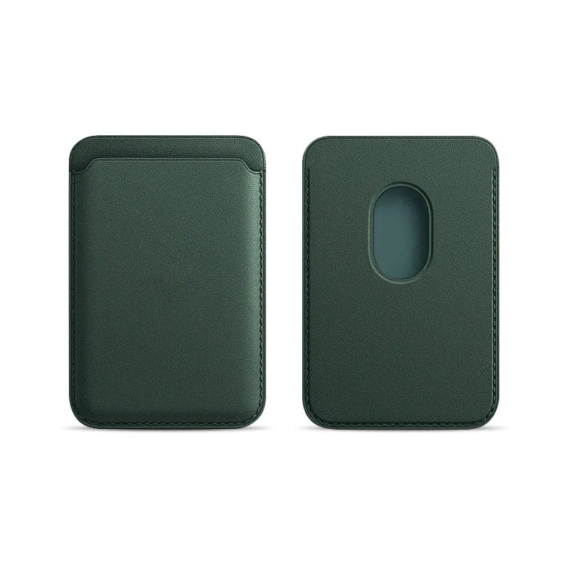 Magnetic Card Holder Leather PU Card Sleeve ID Card Holder Mobile Phone Back Sticker Bag For Magsafe iPhone 17 Card Holder Cover
