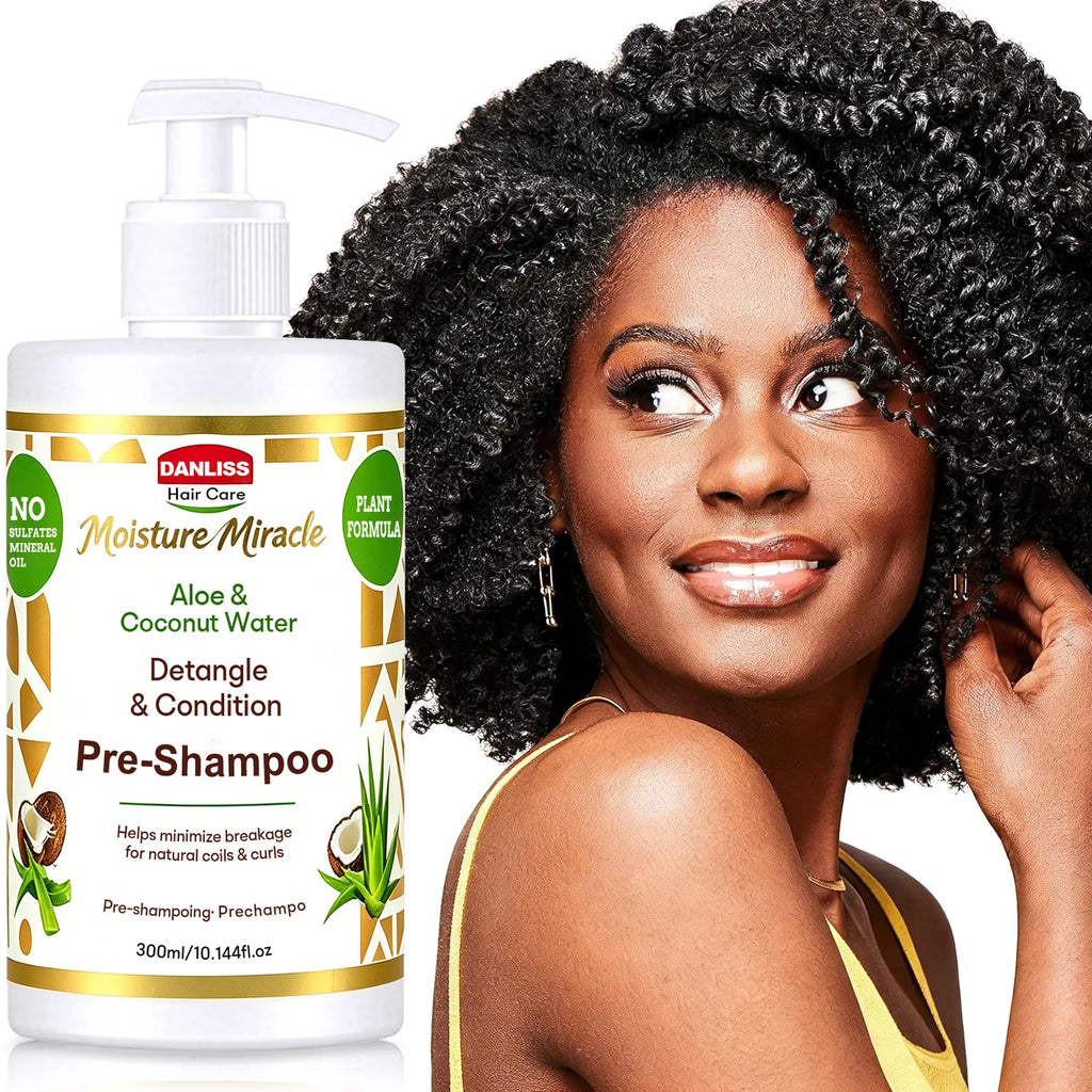 Aloe & Coconut Water Detangle & Condition Pre-Shampoo –Moisture Miracle for Curly Hair Prepare your curls for washing .