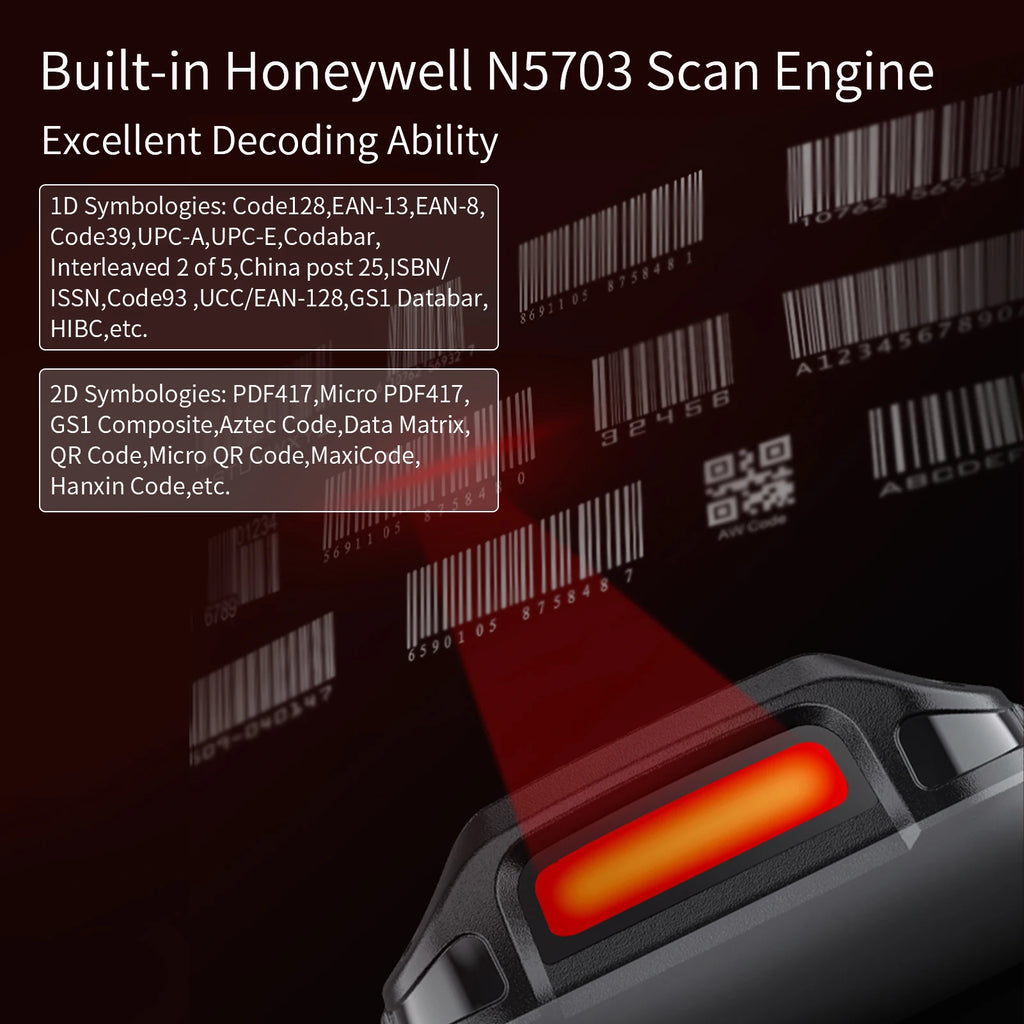 Android Rugged PDA Handheld Terminal 1D/2D QR Code Barcode Scanner NFC for Inventory Logistics Warehousing Data Collector