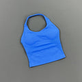 HISTELLO Impact Halter Top Women Gym Clothing Backless Seamless Sports Yoga Vest Running Fitness Workout Sleeveless Tank Top
