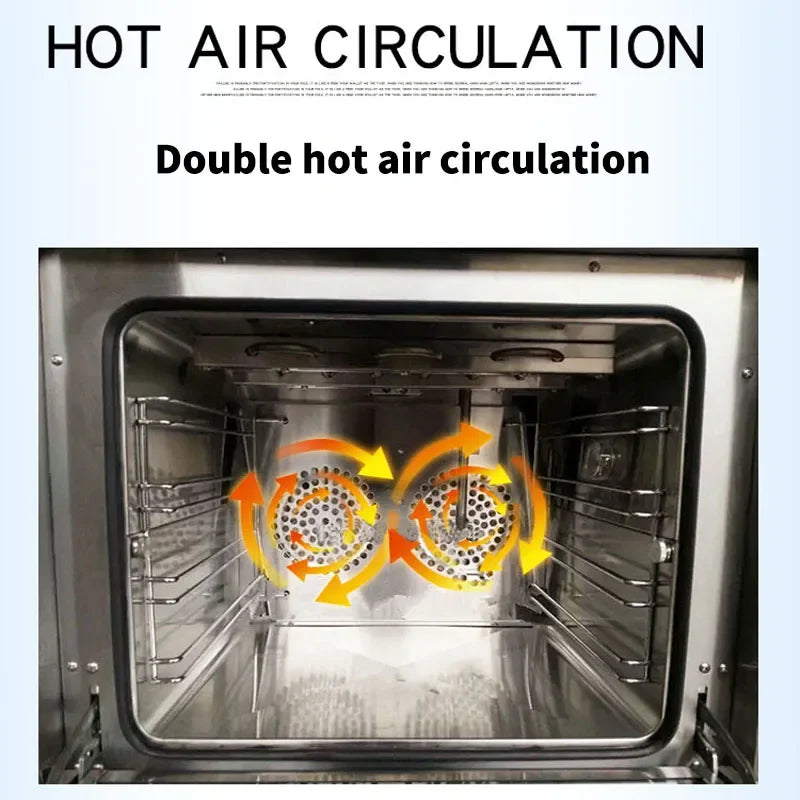 EB-4A full perspective hot air circulation electric oven Commercial spray Large baking box use for making bread cake pizza 220V