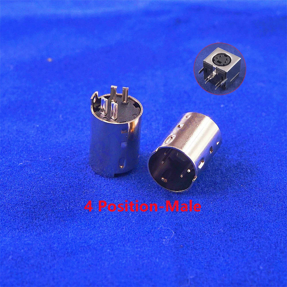 10pcs Circular Receptacle Connector Mini Din 3 4 5 6 7 8 9 10 Pin Female Din Sockets MD-SM Shield Right Angle Through Holes PCB