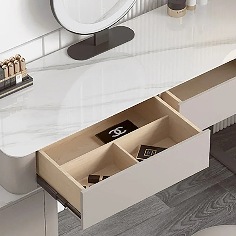 #With Mirror Storage Vanity Table Modern Nordic Luxury Trendy Vanity Table Premium Organizer Meuble Coiffeuse Home Furniture