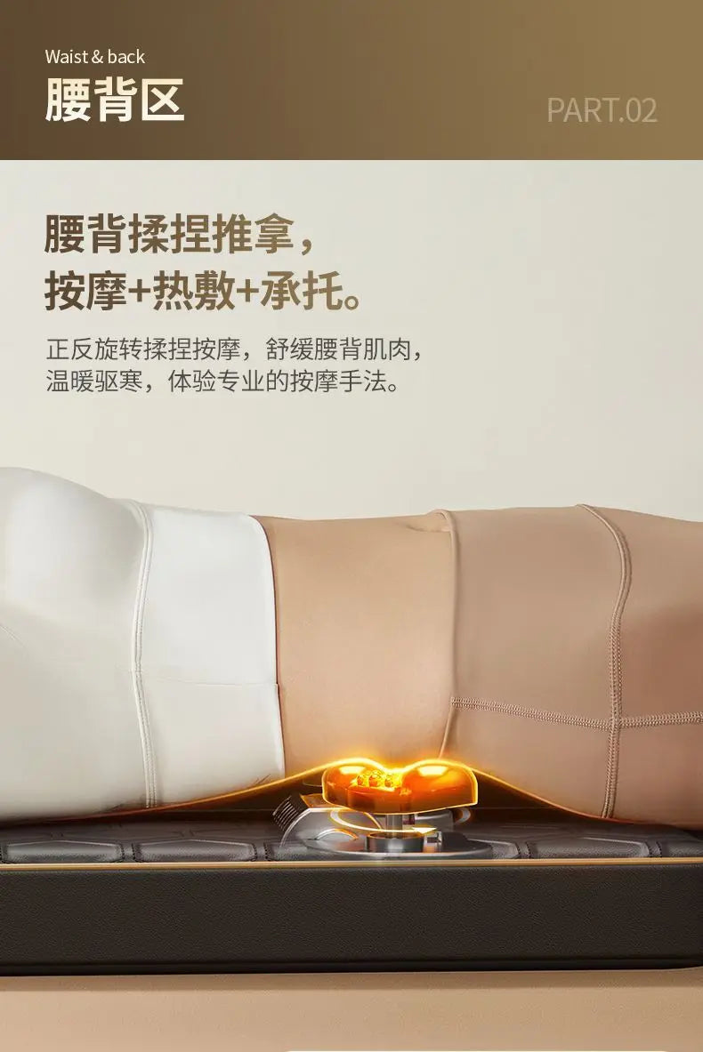Foldable Multifunctional Massage Mattress Automatic Heating Massage Pad For Neck Shoulder Waist Back Leg Foot Home Use