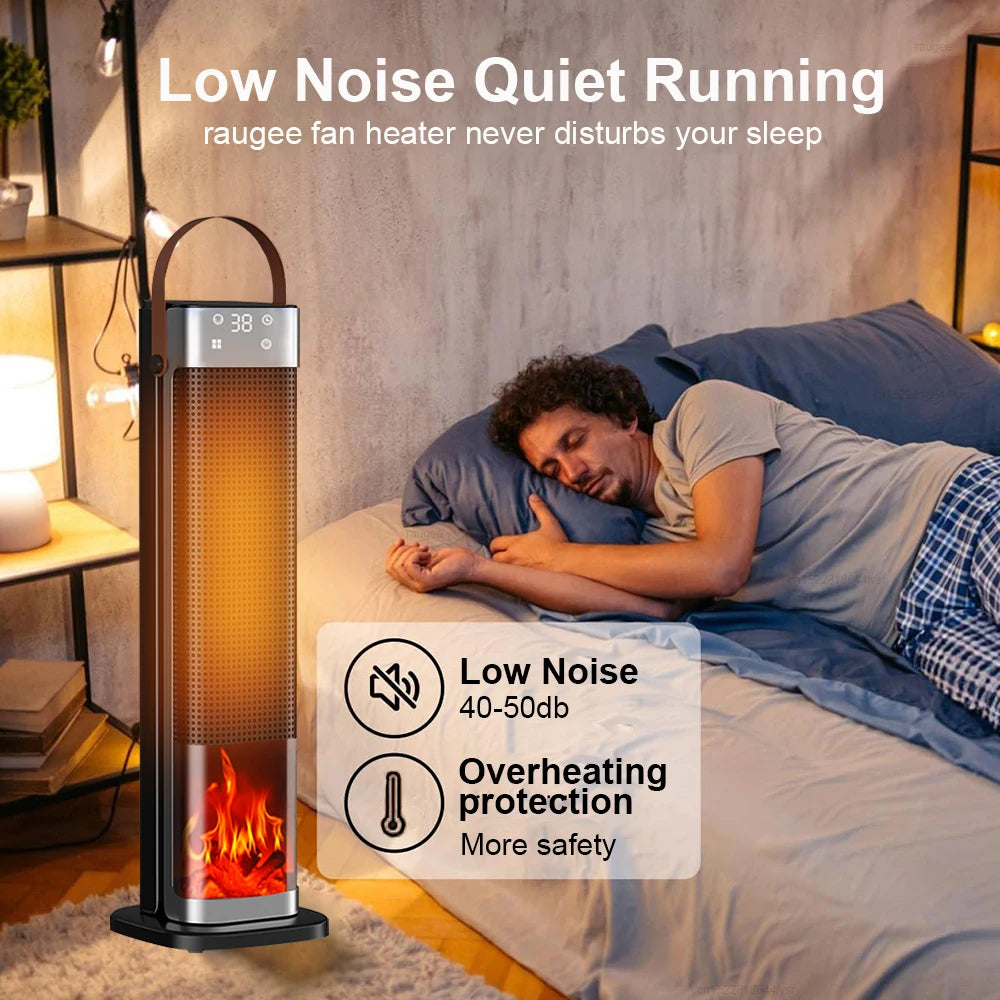 Electric Heater 2000W Heating Fans Portable Electric Space Heater PTC Fan Heater Household Hot Air Blower with Remote Control