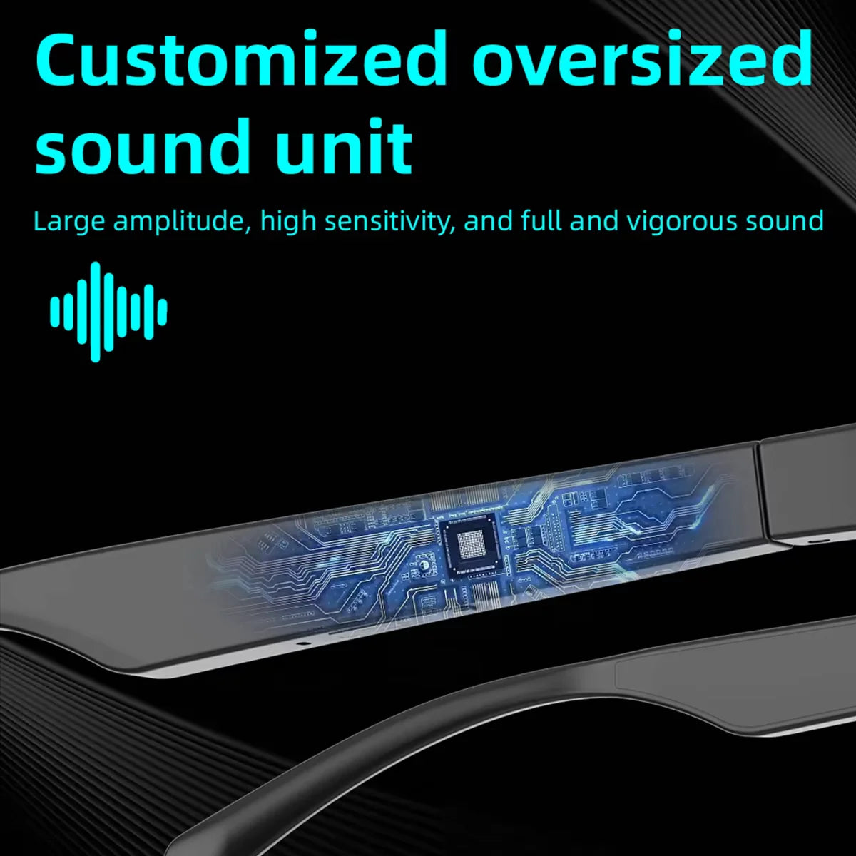 Fashionable Smart Glasses Bluetooth Headphone, Calling Music Control, Wireless Men Women Gift for Outdoor