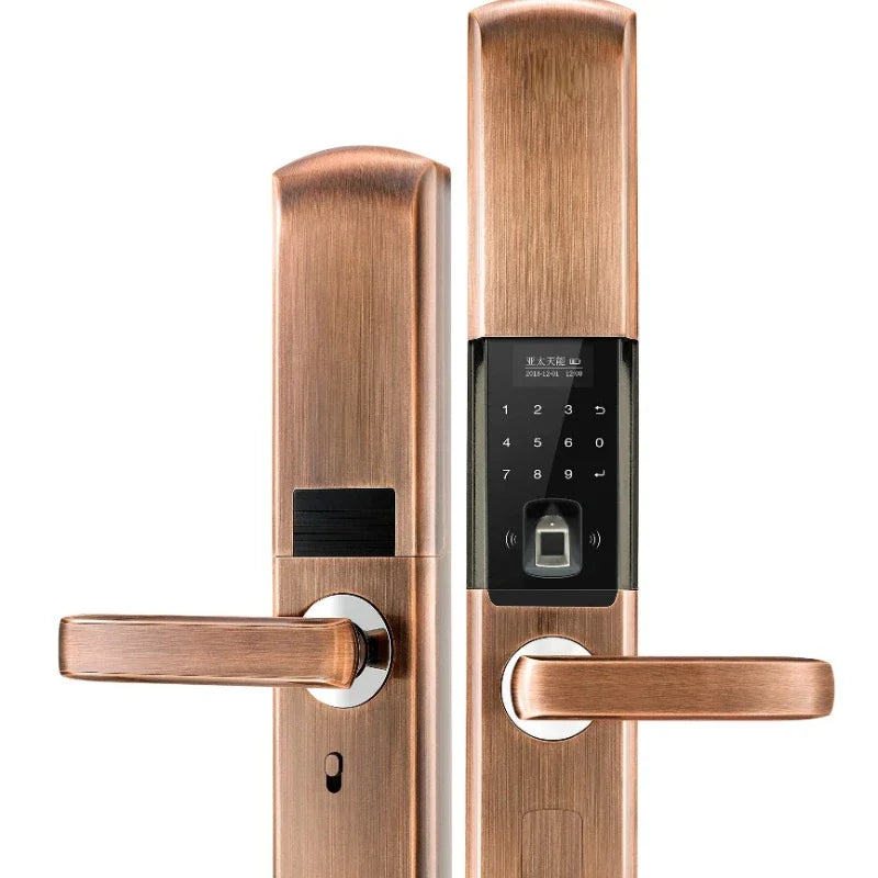 Black fingerprint smart lock keyless electronic dual-sensor smart digital handle door lock