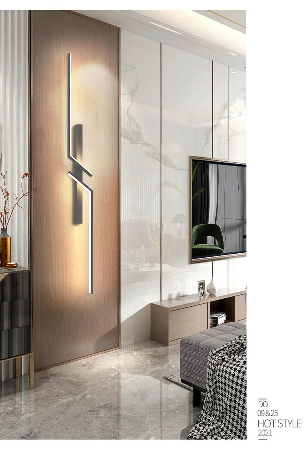 LED Wall Light Modern Minimalist Strip Lighting for Bedroom Bedside Living Room TV Backlight Sofa Decor Wall Sconce Ambient Lamp