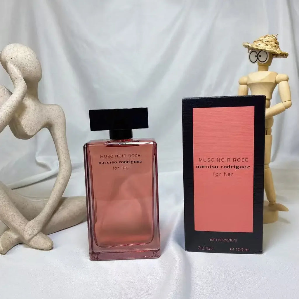 100ml Elegante musk floral eau de toilette para mulheres, perfume de garrafa rosa de luxo, fragrância dia para noite