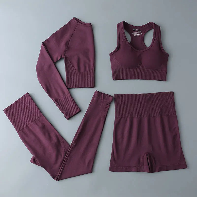 Seamless Legging Fitness Suit Women Sport Outfits Butt-lifting Yoga Pants Running Gym Clothing Comfortable Workout Clothes Solid