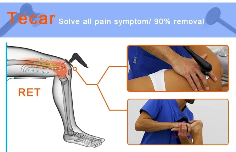 448KHz CET RET INDIBA Tecar Physical Therapy Physiotherapy Diathermy Pain Management Machine