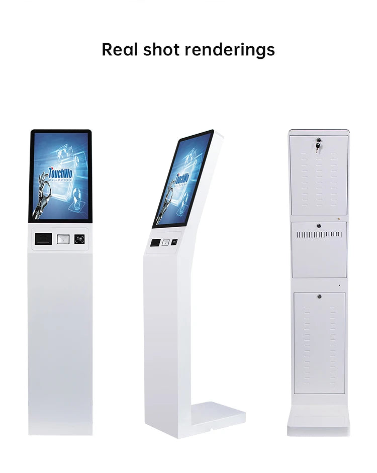 32 Inch POS Floor Stand Or Wall Mount Food Ordering Kiosks Self Service Payment Kiosk Restaurant With NFC Thermal Printer