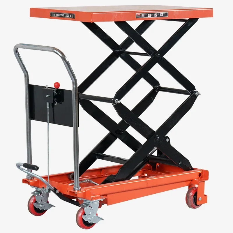 Manual scissor lift platform truck Hydraulic lift loading and unloading platform
