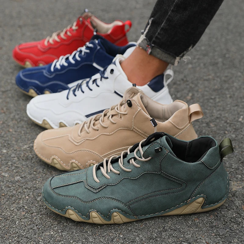 Men's Casual Leather Fashionable One Foot Loafers Brand Sneakers Boat Shoes Hiking Boots Cowboy Boots For Men Ankle Boots 2025