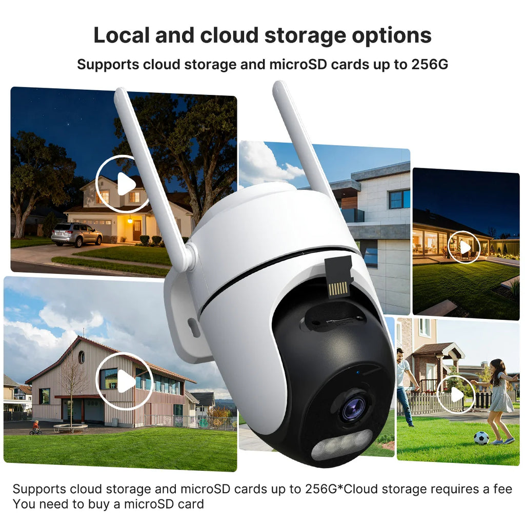 WONSDAR 2pcs PTZ WiFi Camera Outdoor IP Camera Video Surveillance Smart Home Security Protection Motion Detection Alarm iCsee