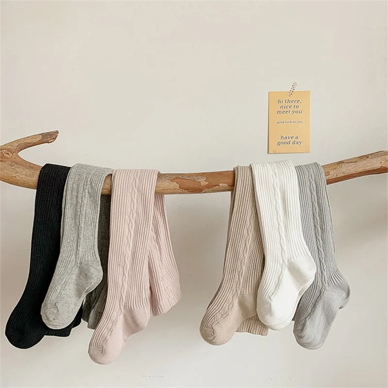 1/3pcs Kids Tights For Girls Cotton Knitted Children Baby Girl Tights Spring Soft Pantyhose Elegant Princess Leggings 2-8Years