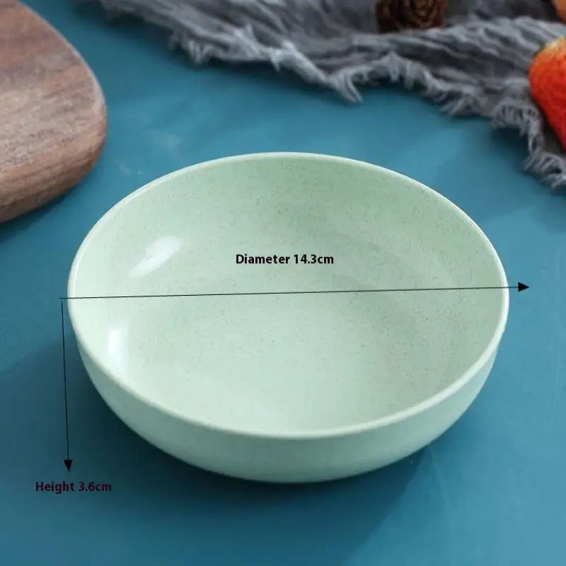 5pcs/set Vegetable Plate Tableware Plate Nordic Wheat Straw Plate Fruit Plate