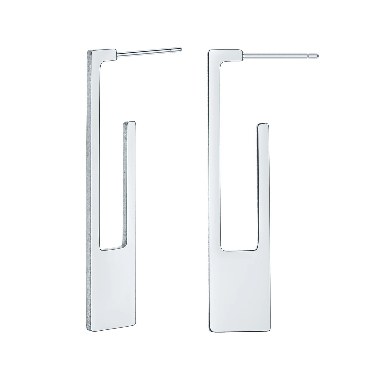 Kinitial Rectangle Earring Art Deco Earrings Modern Rectangle Bar Earrings Modern Trendy Jewelry For Women