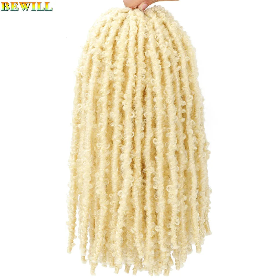 BEWILL 12 14 18 24 Inch Butterfly Locs Crochet Hair Pre-looped Synthetic Distressed Faux Braids Hair Soft Locs Goddess Locs Hair