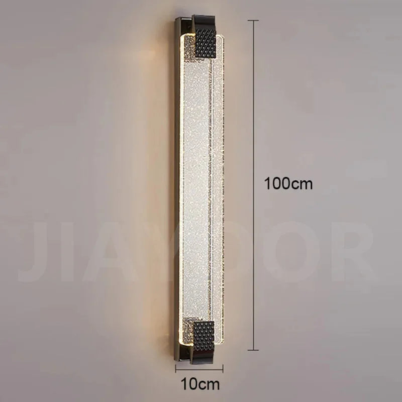 Luxury Wall Lamp Modern Gold Black LED Lamp TV Background Light Bedroom Bedside Living Room Decoration Indoor Light Bedside Lamp