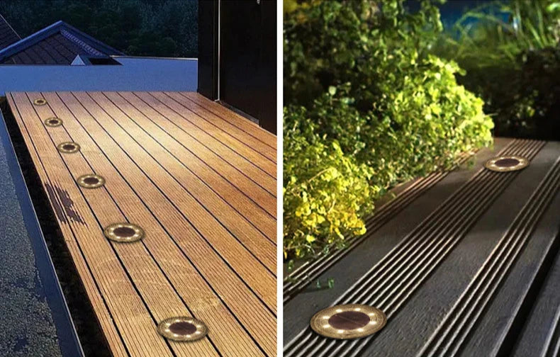 New LED Solar Lawn Light IP68 Outdoor Waterproof Outdoor Courtyard Step Garden Garden Atmosphere Decorative Lighting