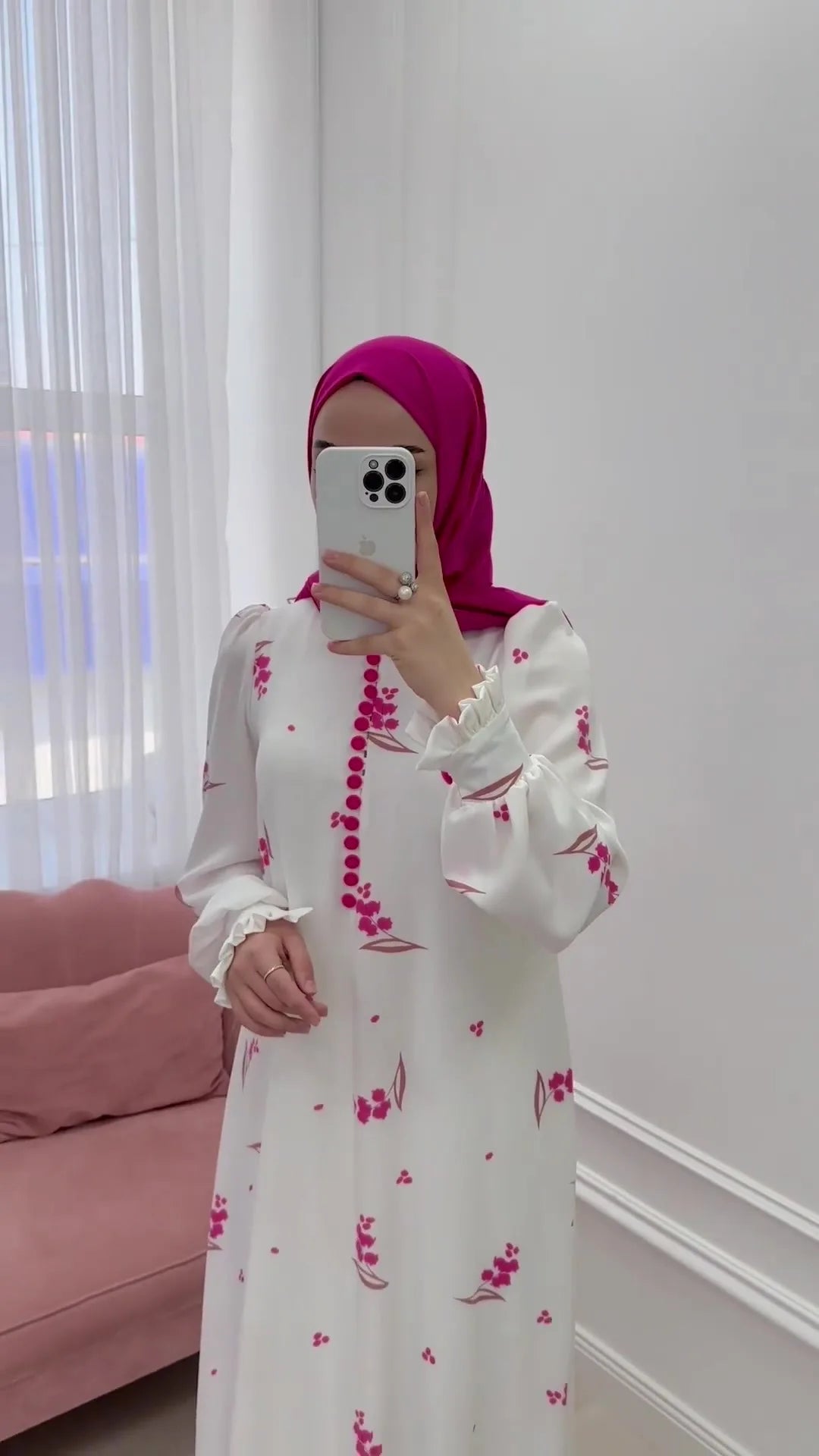 Eid Muslim Party Dress for Women Sweet Print Long Dresses Button Ramadan Morocco Vestidos Largos Dubai Turkey Robe Jalabiya 2024
