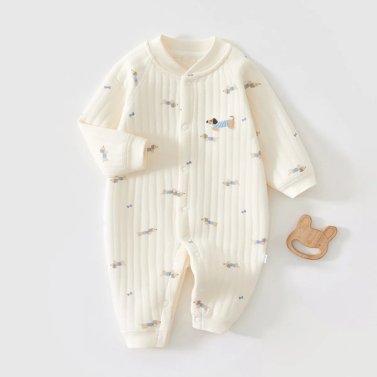 AYNIGIELL Autumn and Winter Newborn Jumpsuit, High-quality Pure Cotton Baby Girl Clothing 0-18 Month Baby Boy Outdoor Wear