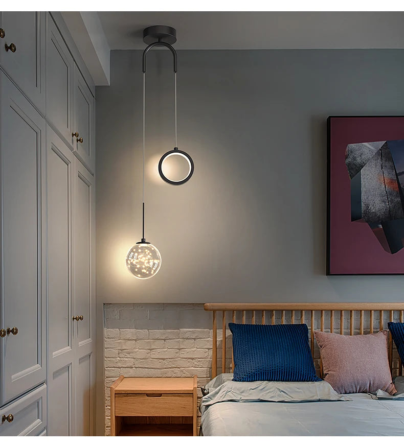 Modern Simplicity LED Pendant Light Indoor Lighting Fixture Living Bedroom Bedside Home Decoration Dining Table Hanging Lamps