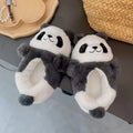 Kawaii Panda Slippers Lovers Womens Man Bedroom At Home Warm Winter Lovelys Bear Shoes For Girls Boys
