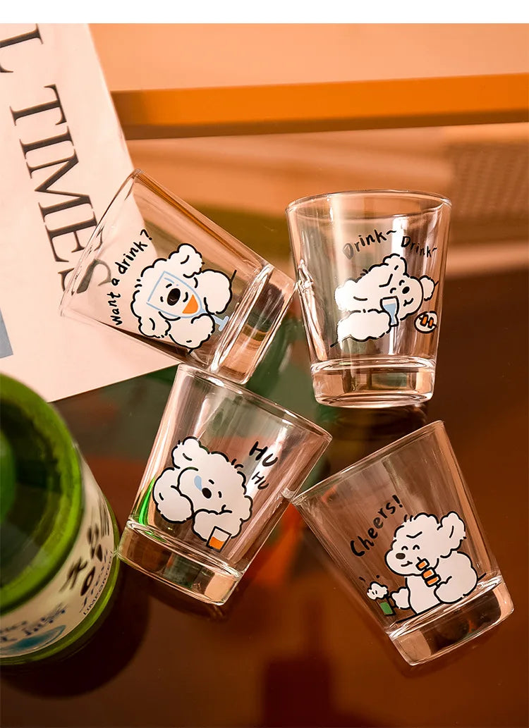 50ml Liquor Cup Shot Glass Drinking Glasses Glass Cups Household Soju Cups Cann