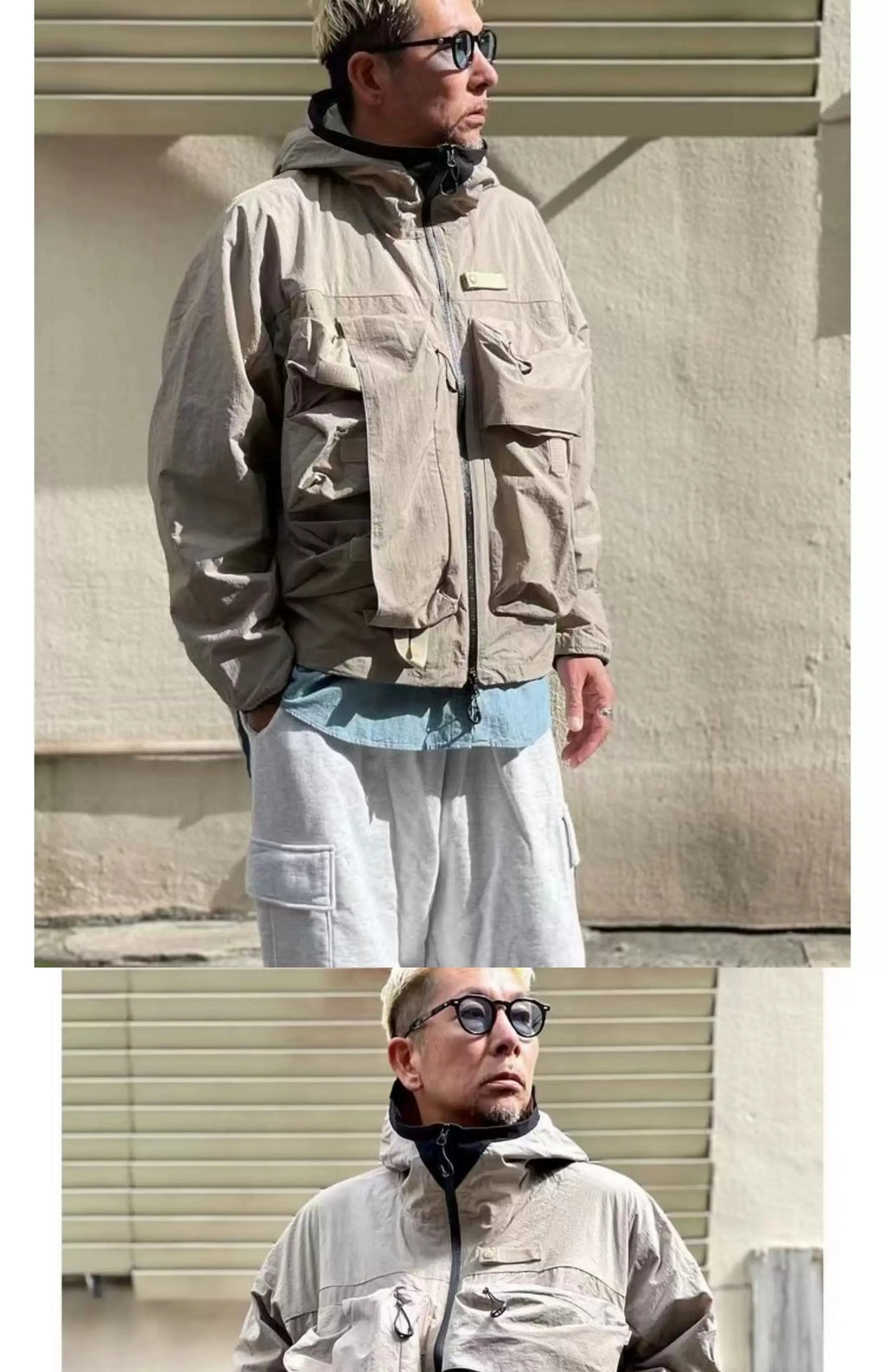COMFY Japanese CMF Multi Pocket Outdoor Functional Coat Waterproof Men's and Women's Hooded Jacket