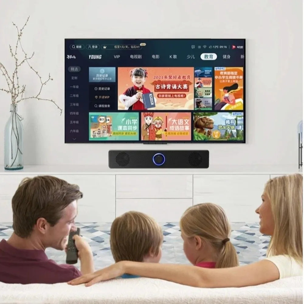 Wired PC Soundbar Stereo Strong Bass Bluetooth Speaker Wireless Compact Stereo USB Powered Soundbar Conference Room