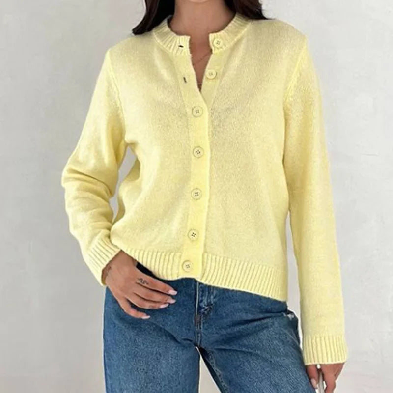 URBANCREW Marled Knit Cardigan — Cropped Casual Layer